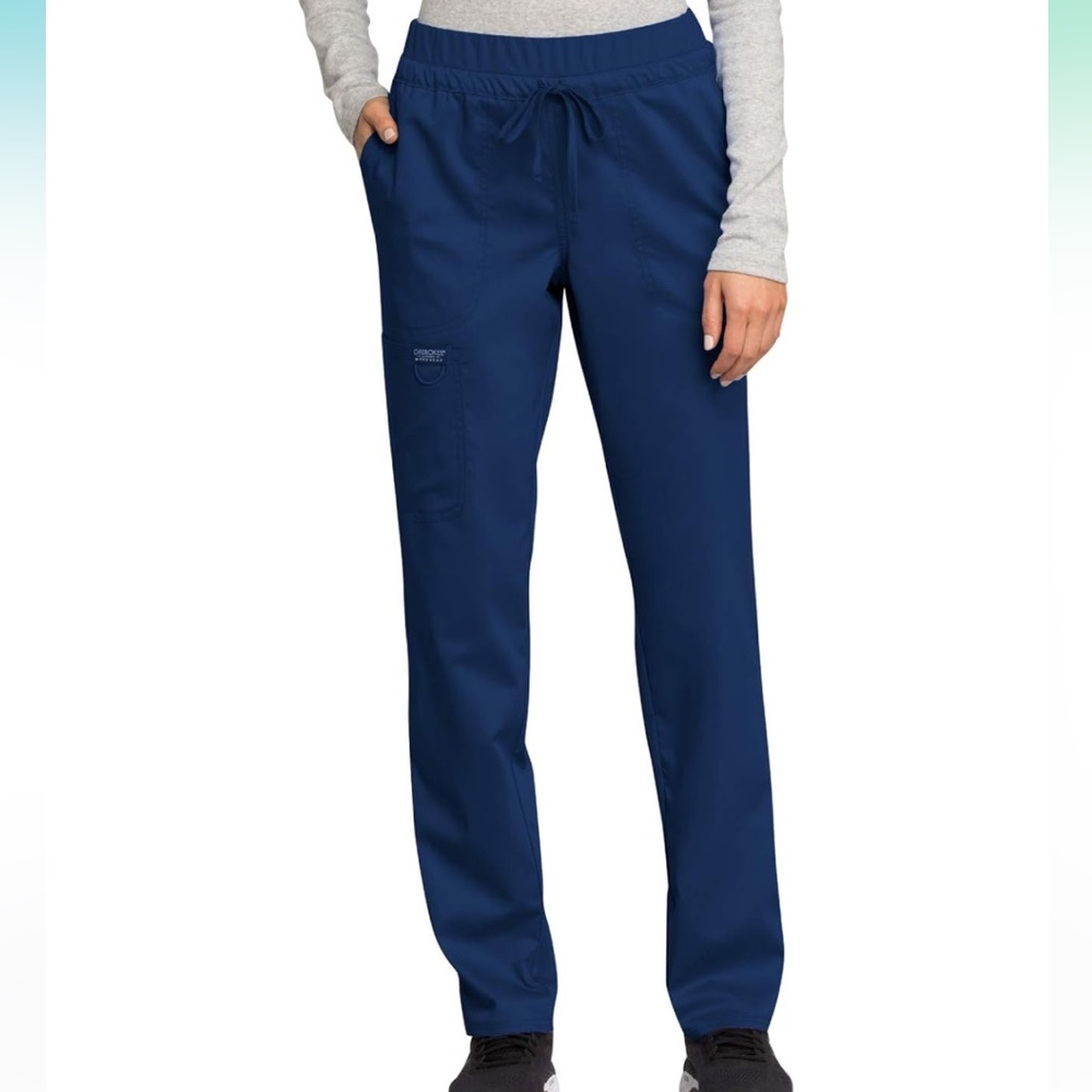 2 pairs of cherokee petite scrub pants - navy